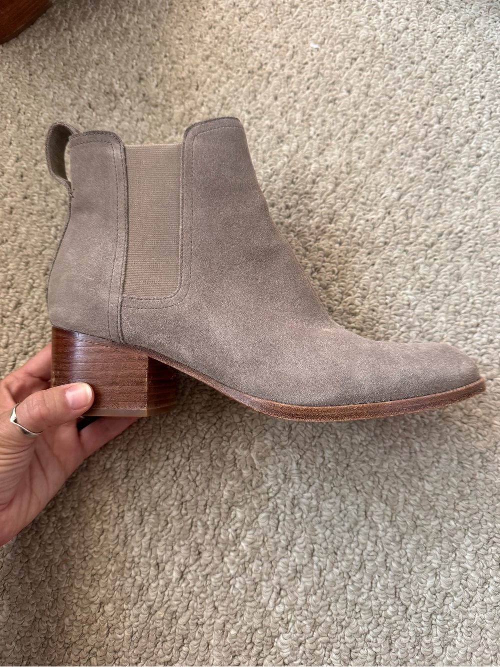 Rag & Bone Taupe Suede Walker Boot - Classic Ankle Heel